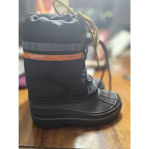 Snow Prince Rubber Boots Cinch Secure Closure Inner Bootie Unisex Kids Size 1 - Picture 3 of 11